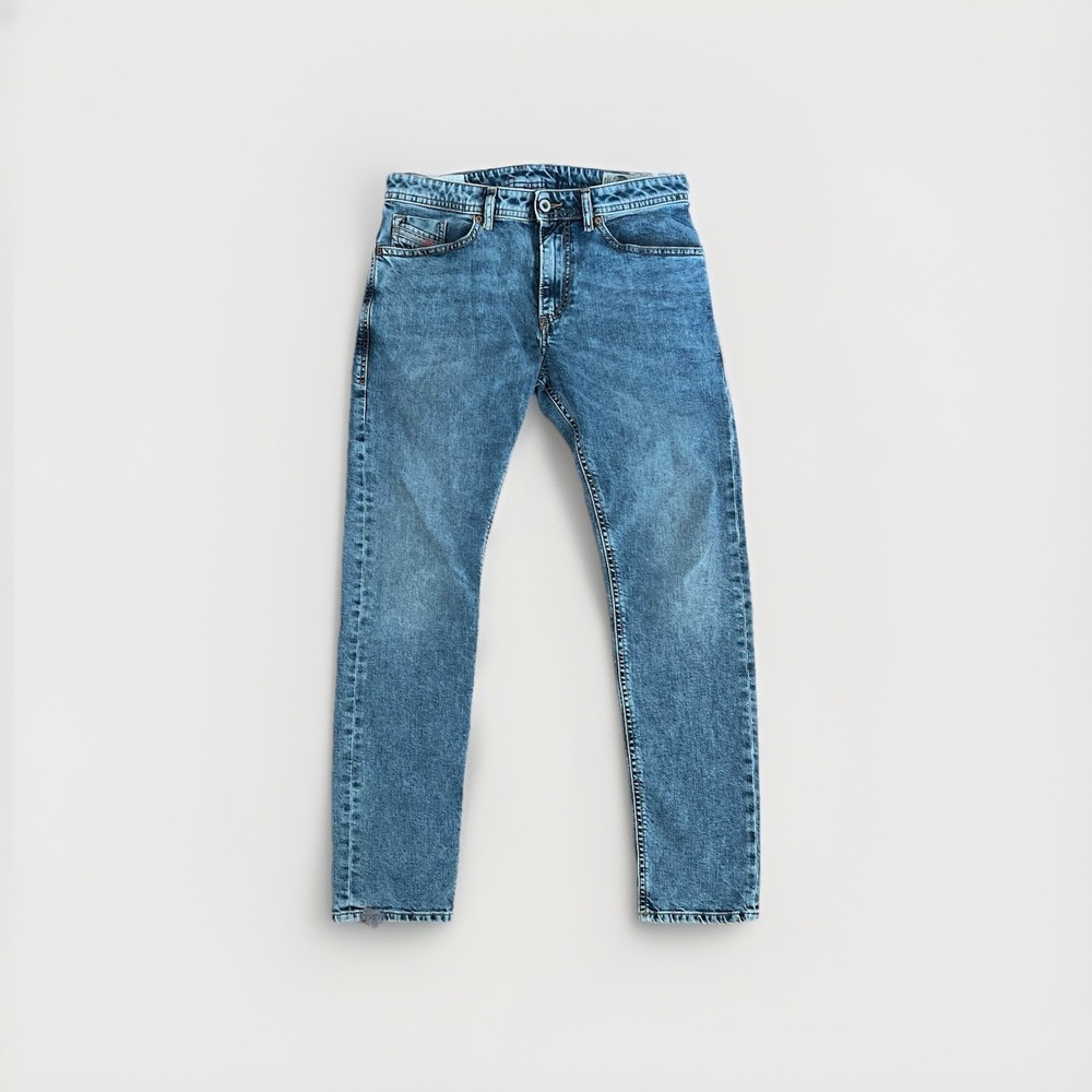 Diesel Jeans Mens W31 L30 Blue Thommer 084UX Slim Skinny Stretch Denim Zip Fly